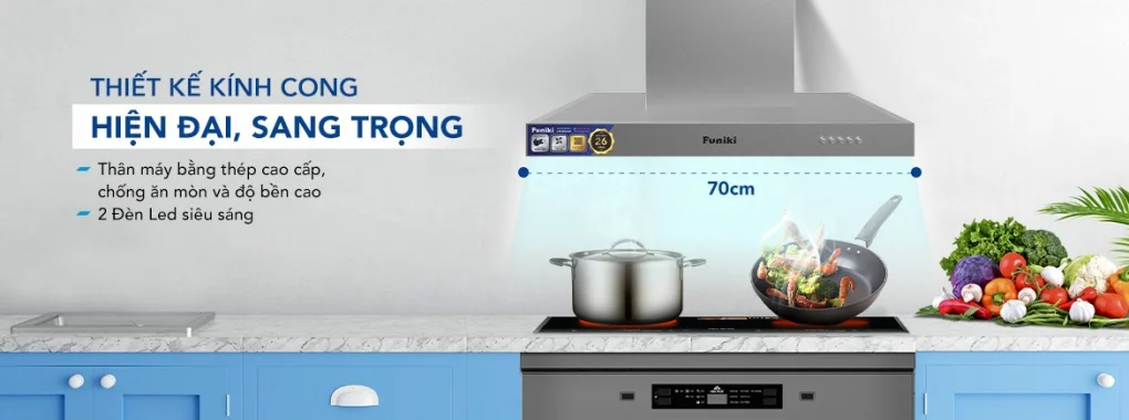 Máy Hút Mùi Áp Tường Chữ T Funiki HKH9668 5