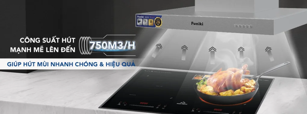 Máy Hút Mùi Áp Tường Chữ T Funiki HKH9668 6