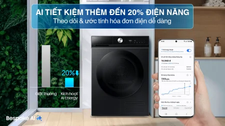 Máy Sấy Bơm Nhiệt Samsung 10 Kg DV10BB9440GBSV