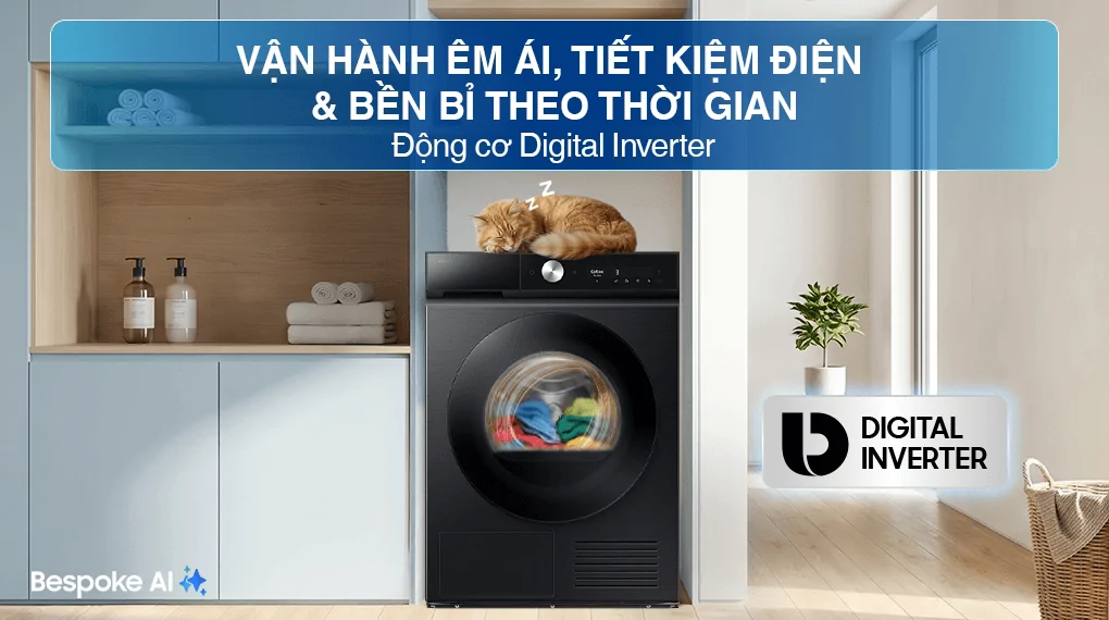 Máy Sấy Bơm Nhiệt Samsung 10 Kg DV10BB9440GBSV