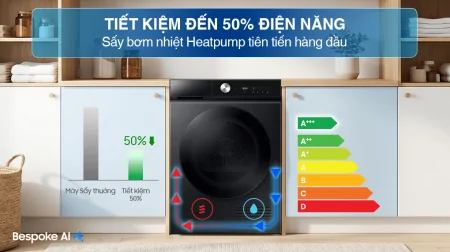 Máy Sấy Bơm Nhiệt Samsung 10 Kg DV10BB9440GBSV