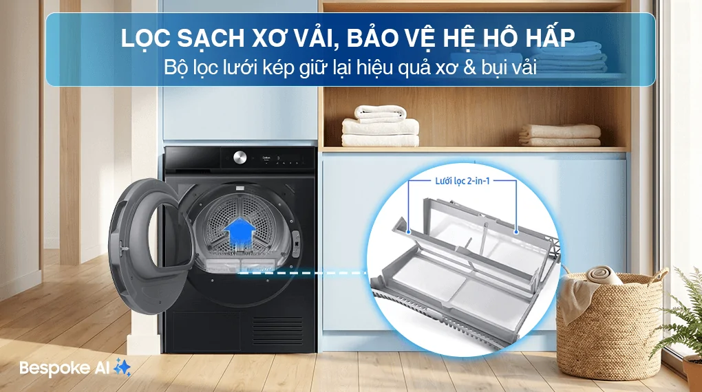 Máy Sấy Bơm Nhiệt Samsung 10 Kg DV10BB9440GBSV