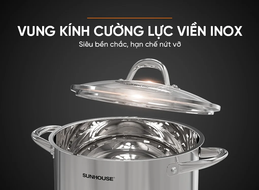 Nồi Inox 3 Đáy Sunhouse SHG301-16 7