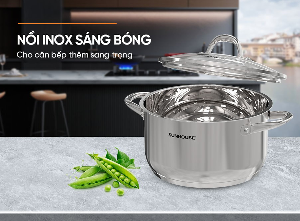 Nồi Inox 3 Đáy Sunhouse SHG301-18 3