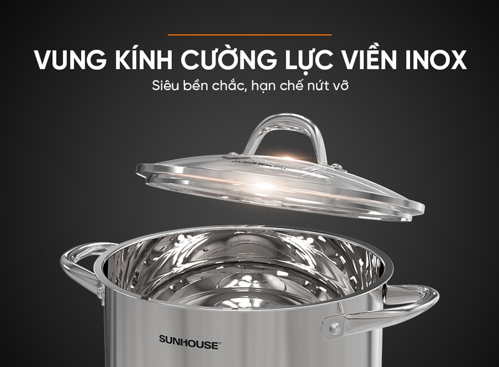 Nồi Inox 3 Đáy Sunhouse SHG301-20 7