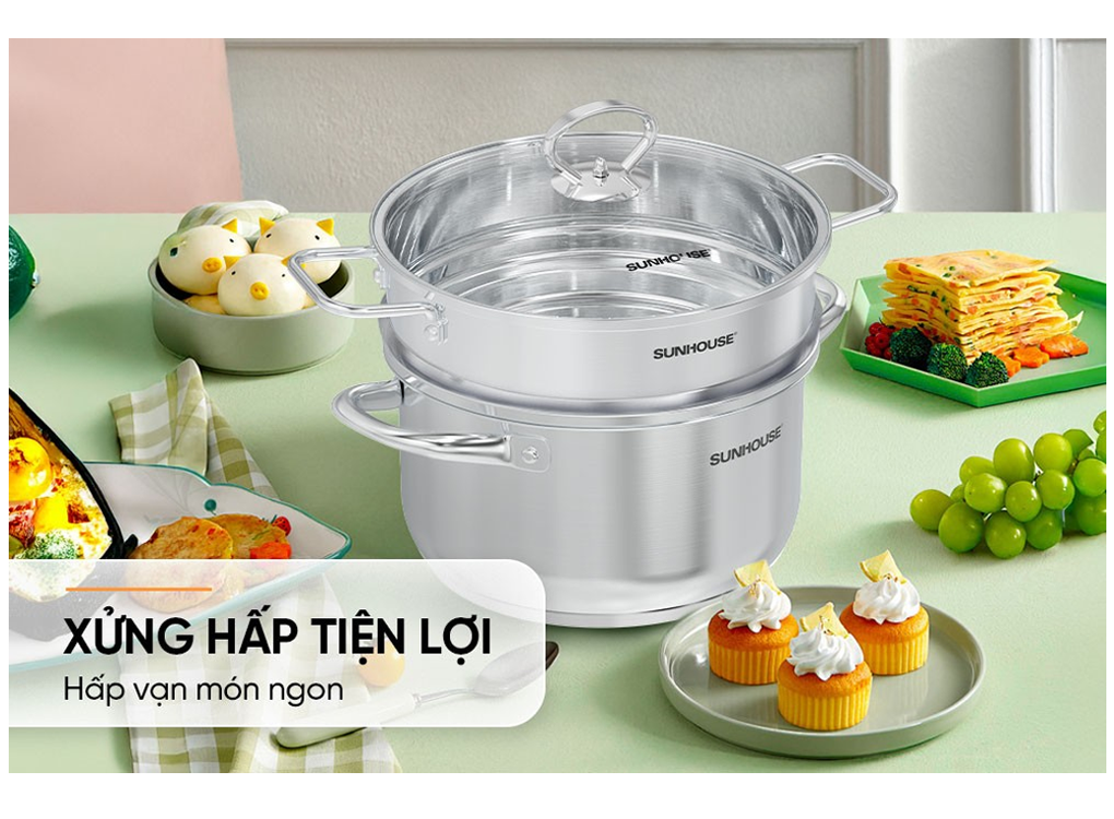 Xửng Đa Năng Inox Sunhouse Eco SHG105-24 3