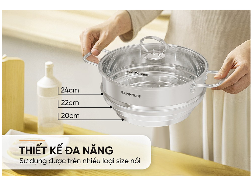 Xửng Đa Năng Inox Sunhouse Eco SHG105-24 4