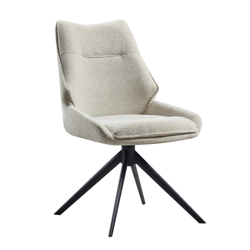 Bộ Bàn Ăn Grand T22981A-C Đen + 4 Ghế Ugo VD6819 Kem 1