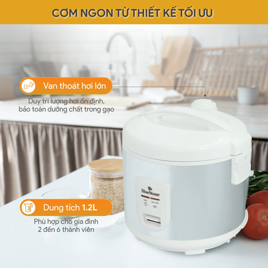 Nồi Cơm Điện Nắp Gài BlueStone RCB-5517 1.2 Lít 3