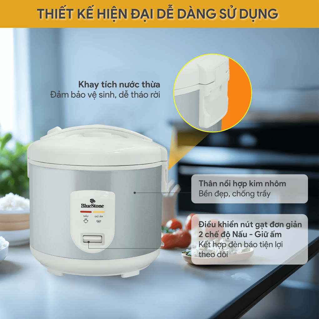 Nồi Cơm Điện Nắp Gài BlueStone RCB-5517 1.2 Lít 4