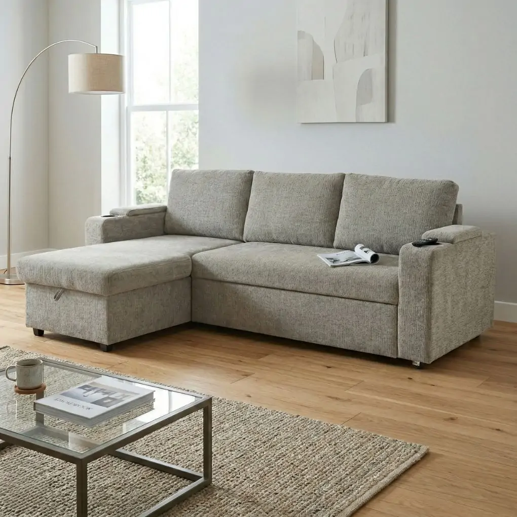 Sofa góc L (góc phải) 8604 Xám