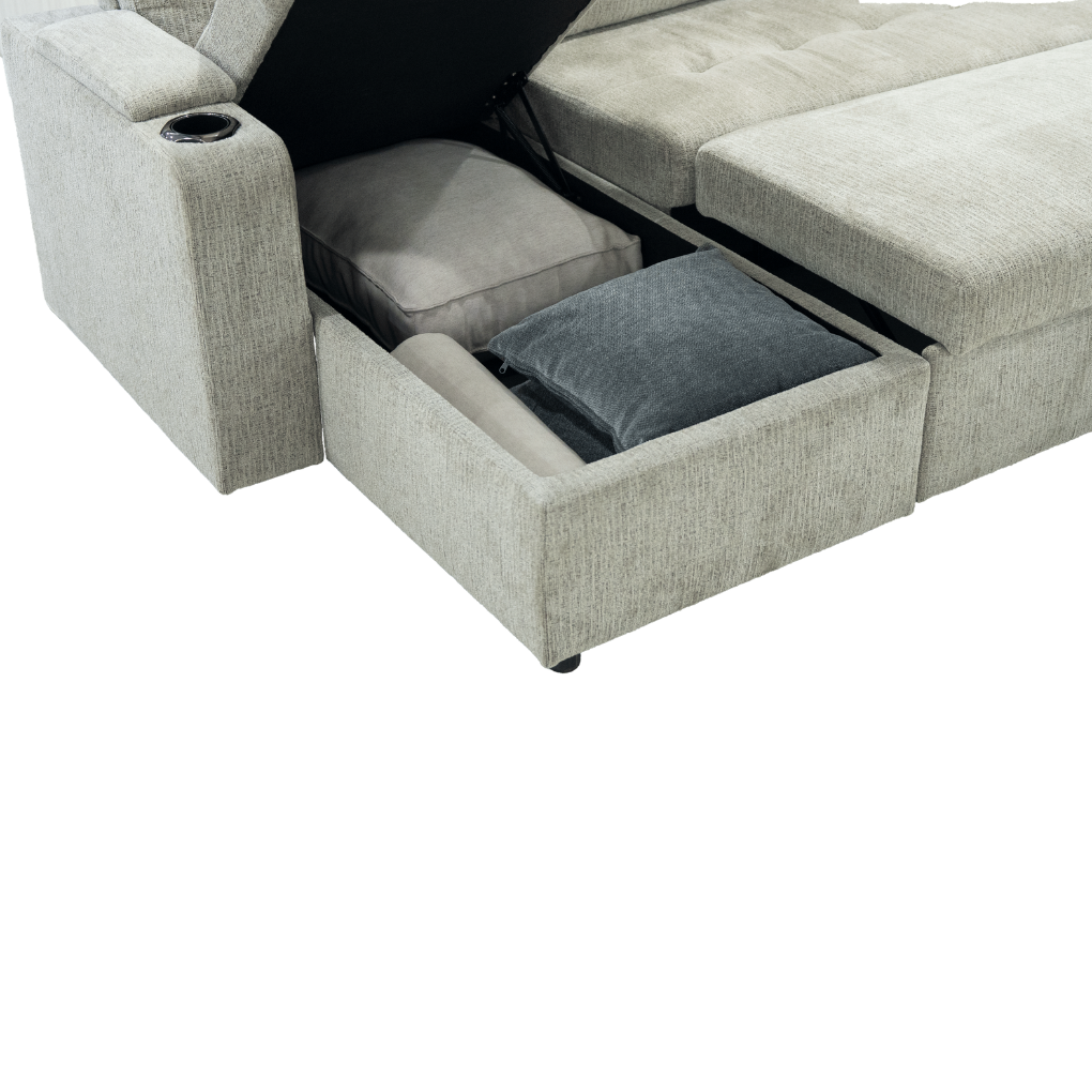 Sofa góc L (góc phải) 8604 Xám 4