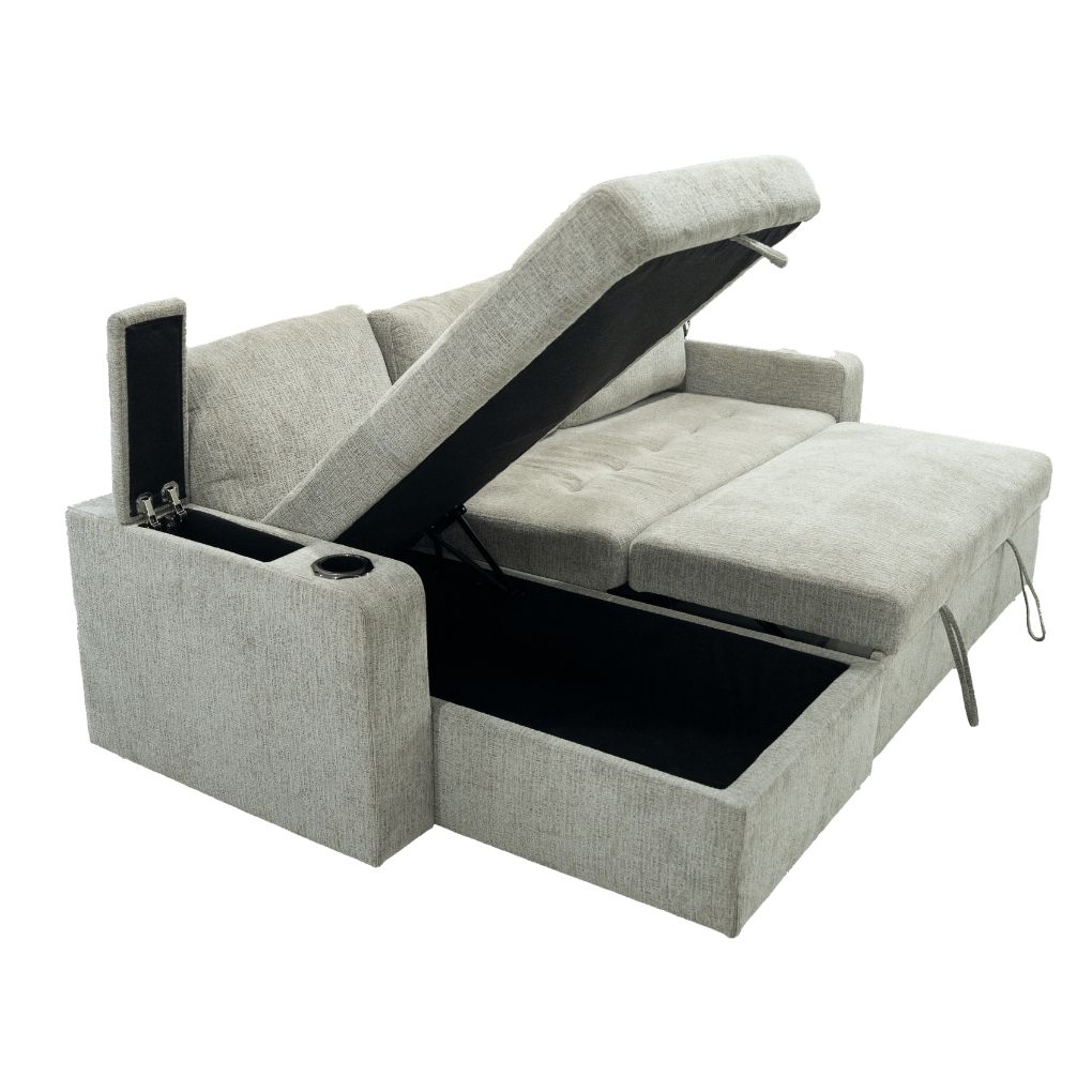 Sofa góc L (góc phải) 8604 Xám 3