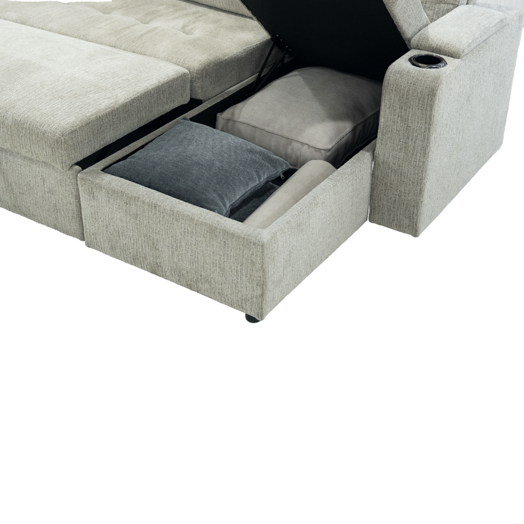 Sofa góc L (góc trái) 8604 Xám 5