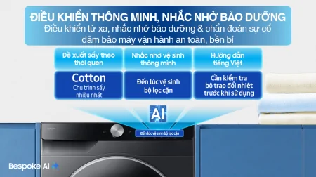 Máy Sấy Bơm Nhiệt Samsung 9 Kg DV90T6240LB/SV
