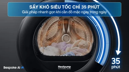 Máy Sấy Bơm Nhiệt Samsung 9 Kg DV90CGC2A0ABSV