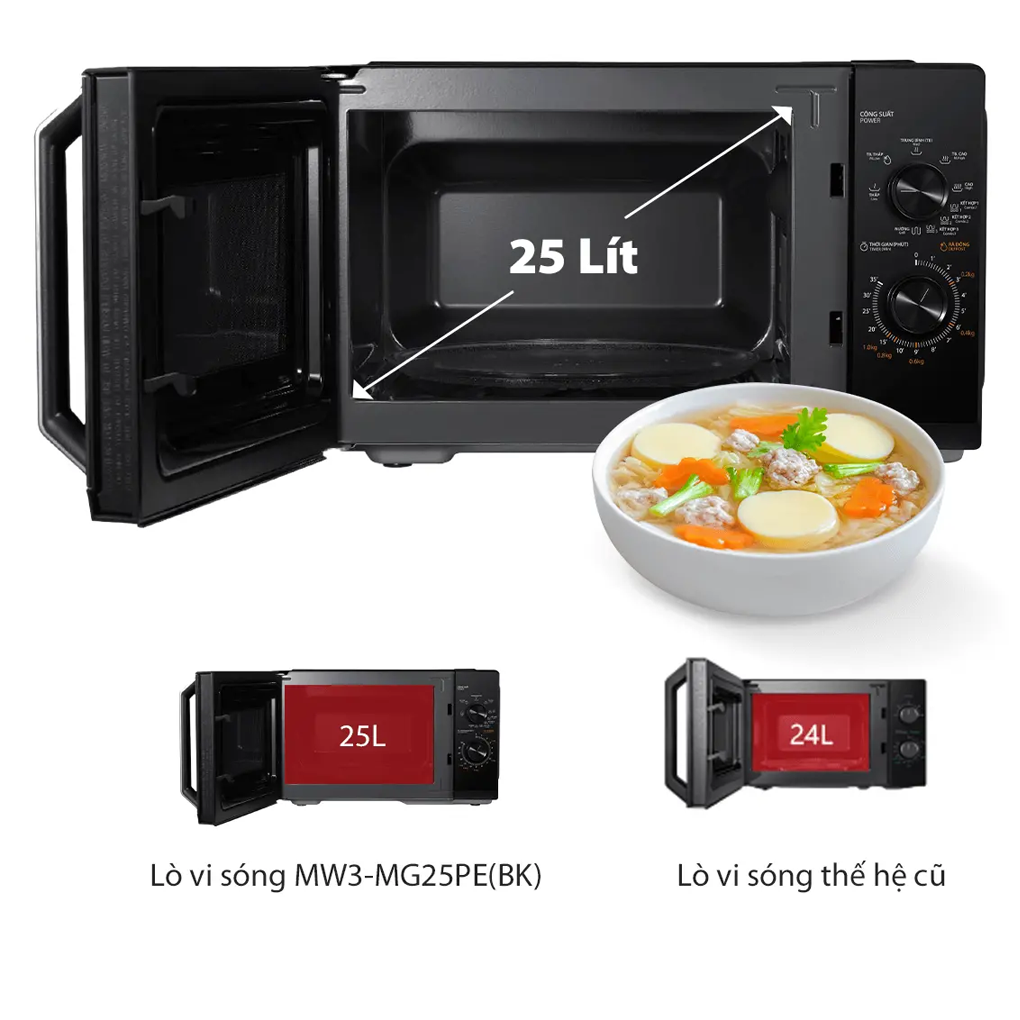 Lò Vi Sóng Có Nướng Toshiba MW3-MG25PE(BK) 25 Lít 5