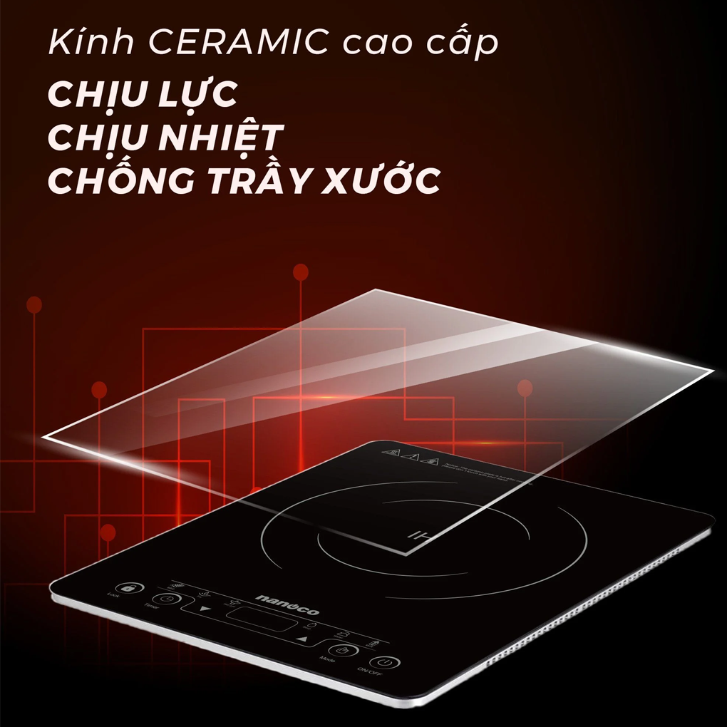 Bếp Từ Đơn Nanoco NICS647 2000W 4