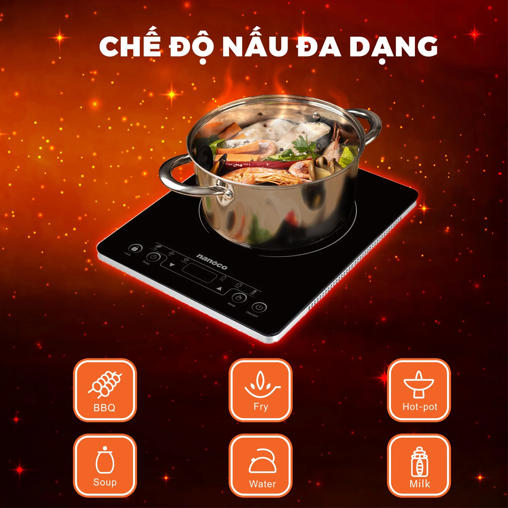 Bếp Từ Đơn Nanoco NICS647 2000W 5