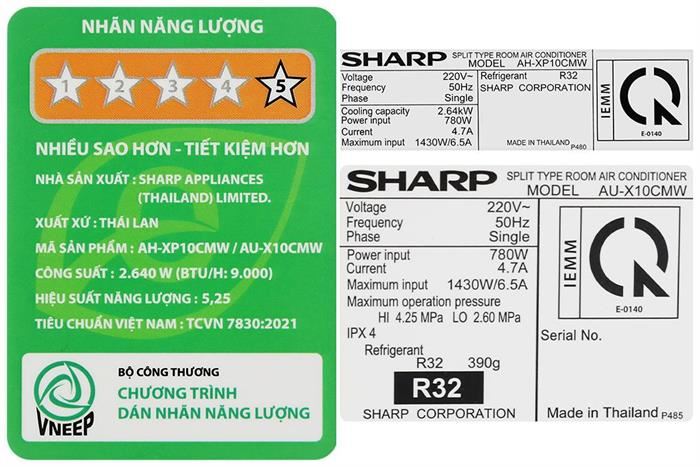 Máy Lạnh Sharp Inverter 1 Hp AH-XP10CMW 5
