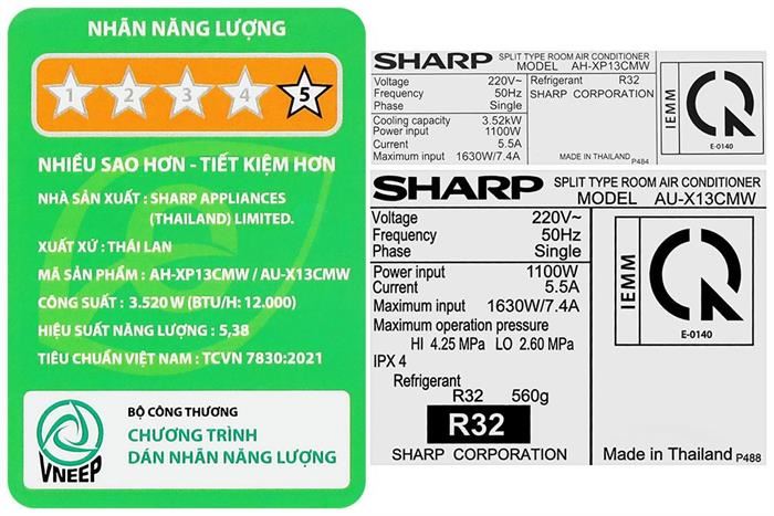 Máy Lạnh Sharp Inverter 1.5 HP AH-XP13CMW 5