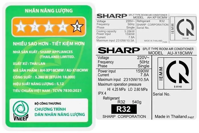 Máy Lạnh Sharp Inverter 2 Hp AH-XP18CMW 5