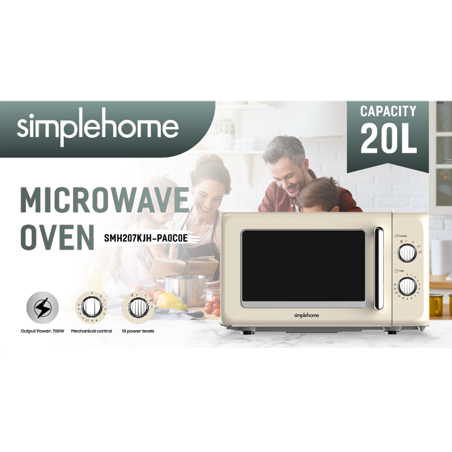 Lò Vi Sóng Simplehome P70H20L-KSB 20 Lít Phong Cách Retro Cổ Điển 2