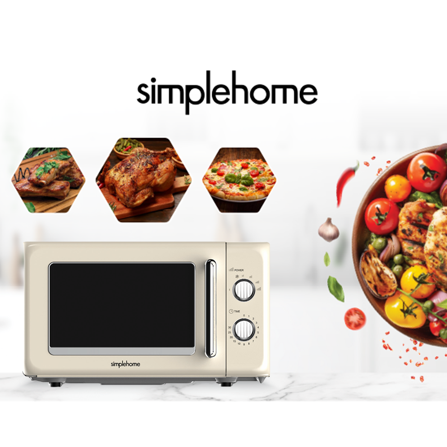 Lò Vi Sóng Simplehome P70H20L-KSB 20 Lít Phong Cách Retro Cổ Điển 3