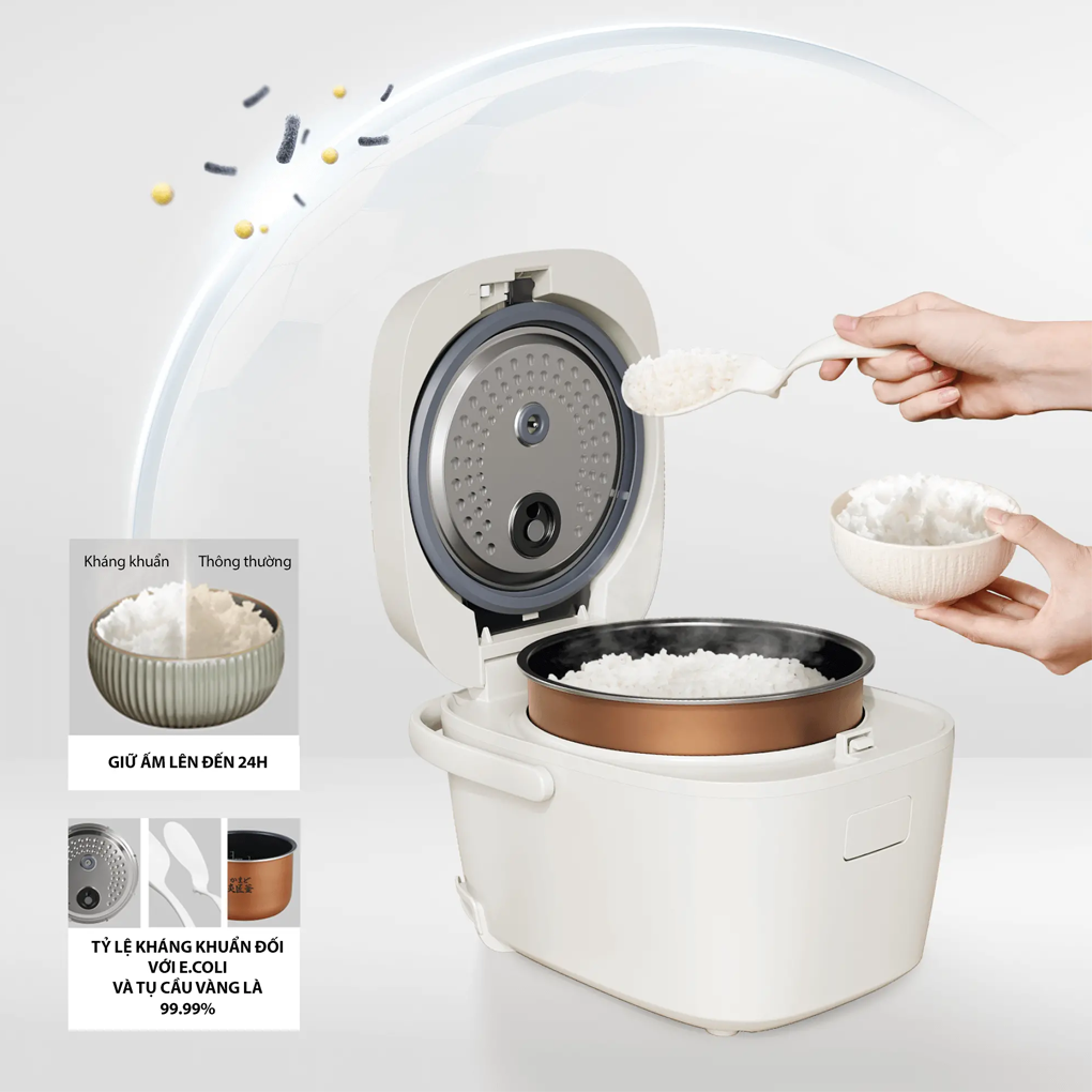 Nồi Cơm Điện Tử Toshiba RC-18DR5UVN(W) 1.8 Lít 9