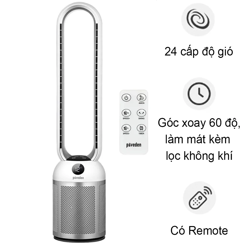 Quạt Không Cánh Paveden PBF-307S-DC