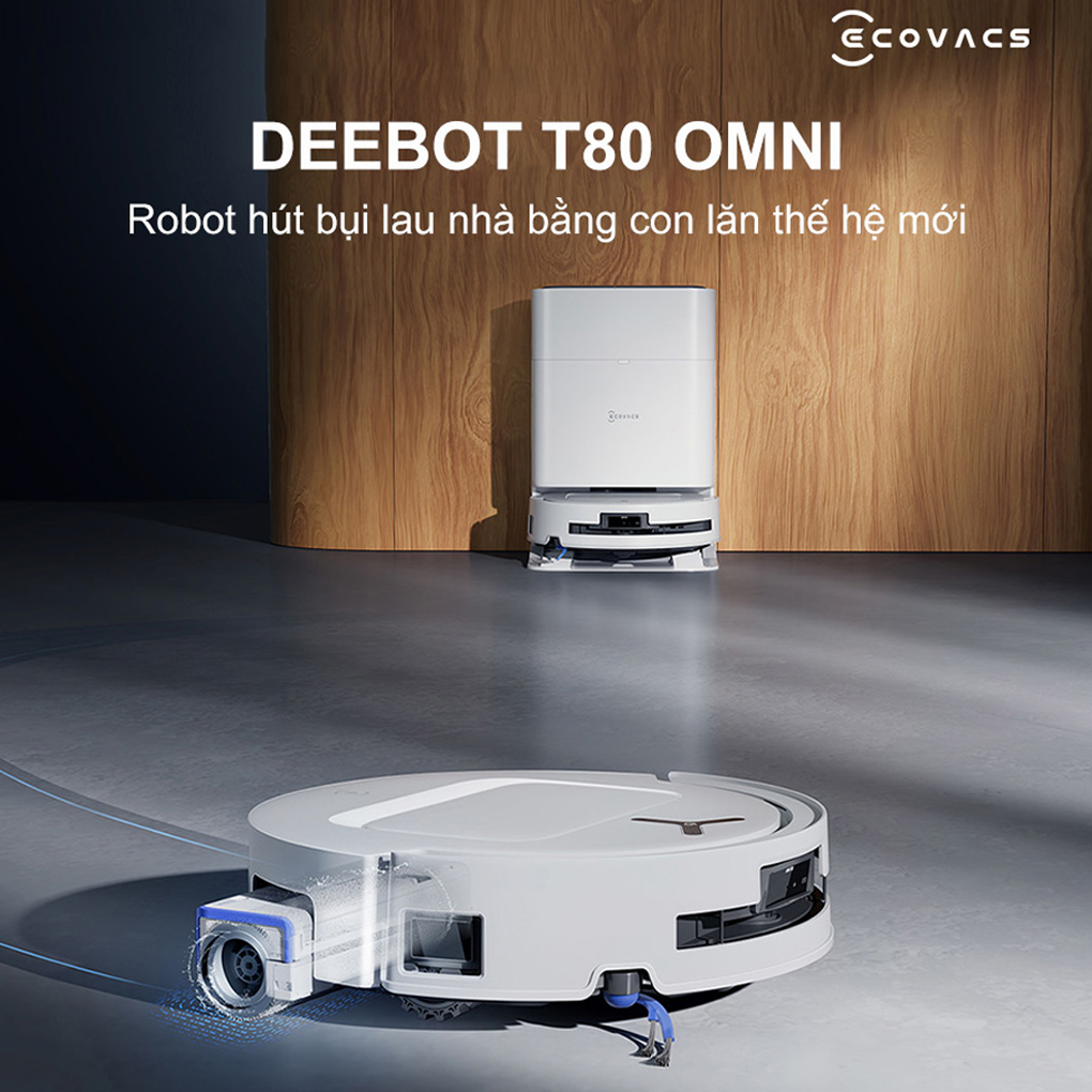 Robot Hút Bụi Lau Nhà Ecovacs Deebot T80 OMNI - Đen 10
