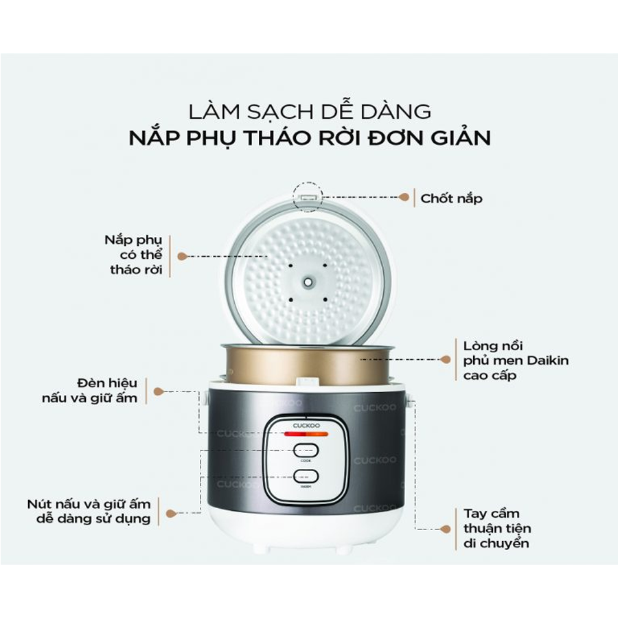 Nồi Cơm Điện Cuckoo CR-1005/SIWHCRVNCV 1.8 Lít 1