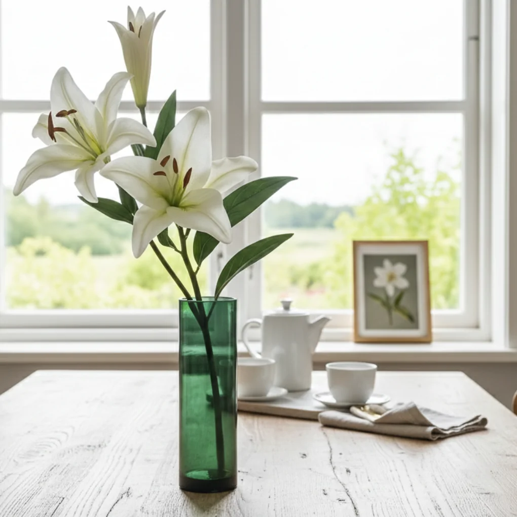 Nhánh Hoa Ly ECOFF5 Trắng