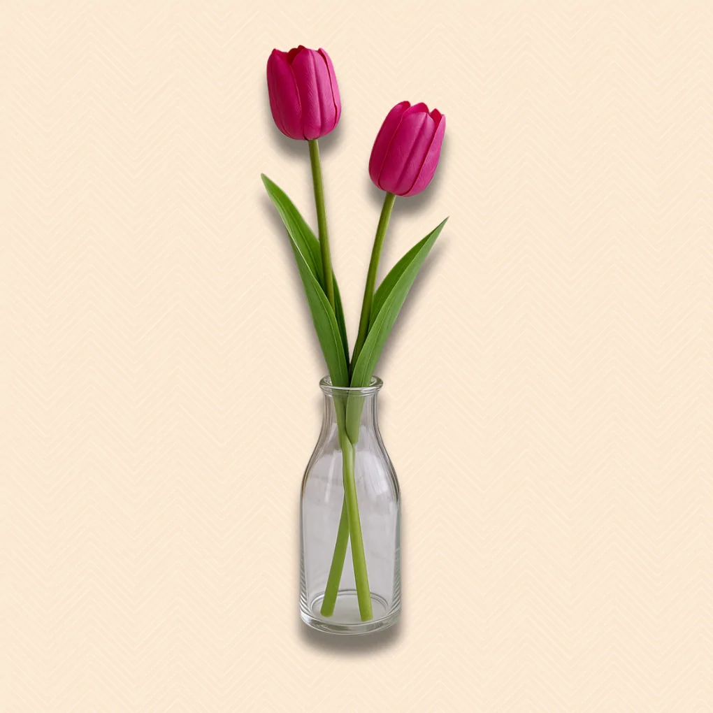 Nhánh Hoa Tulip ECOFF10 Hồng đậm