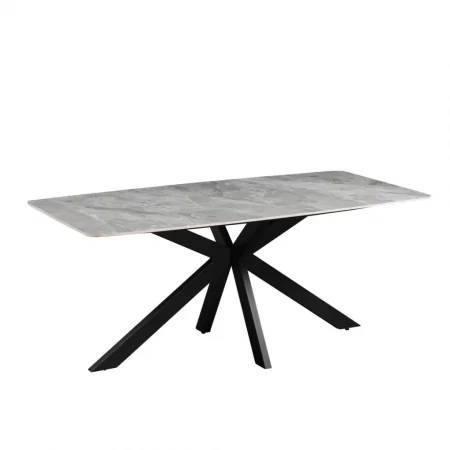 Bộ Bàn ăn TB1129 Trắng/đen + 4 Ghế ăn CY5290 Xám 0