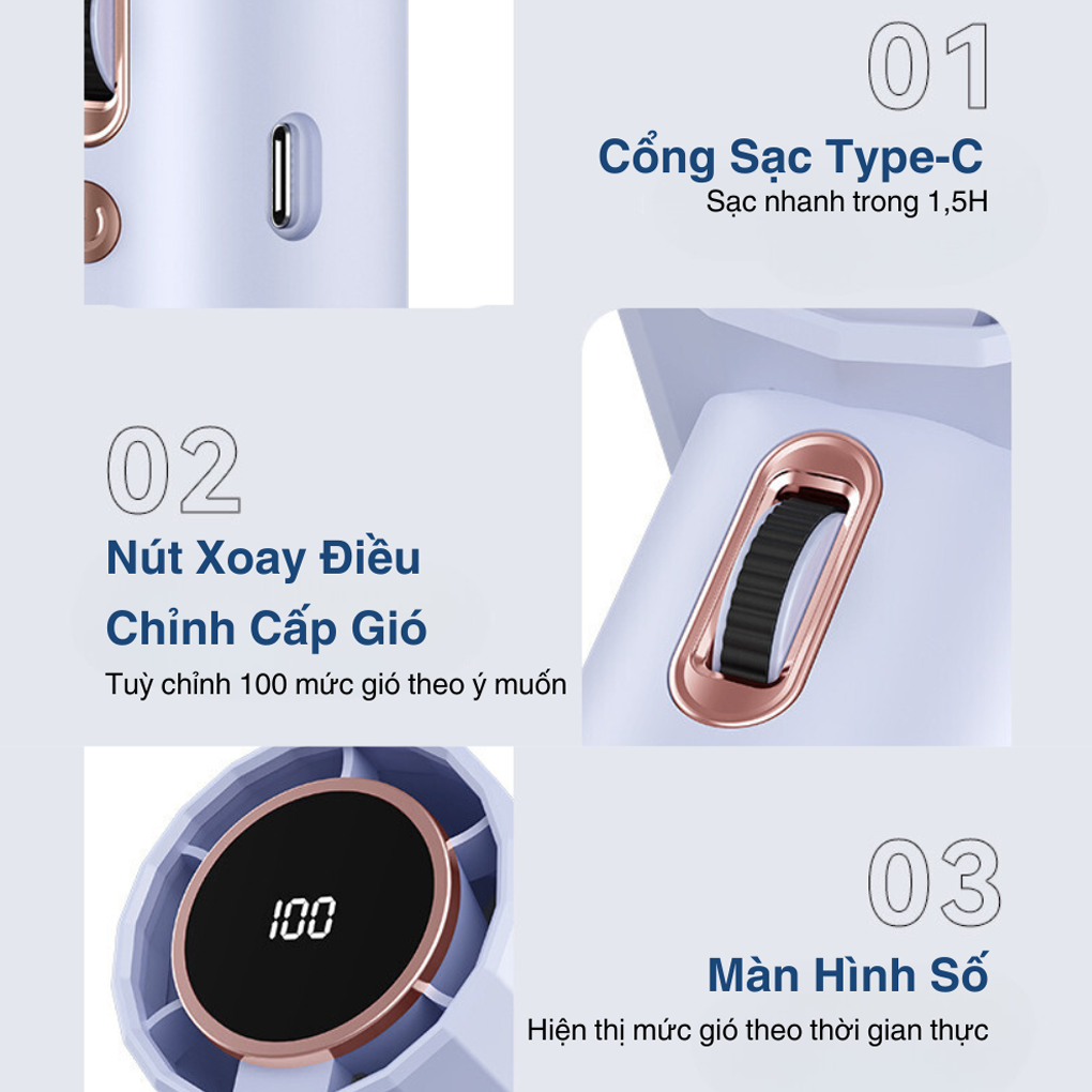 Quạt Cầm Tay Kachi MK400 7