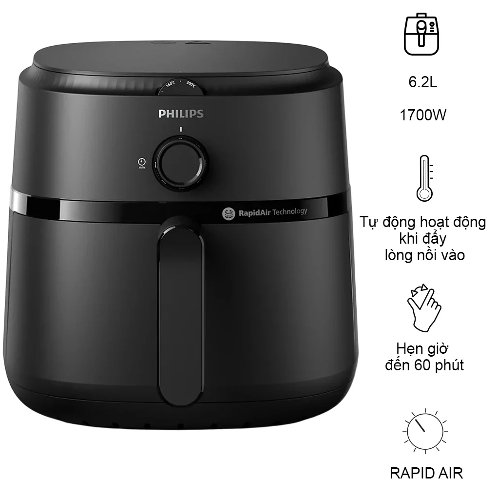 Nồi Chiên Không Dầu Philips NA130/00 6.2 Lít