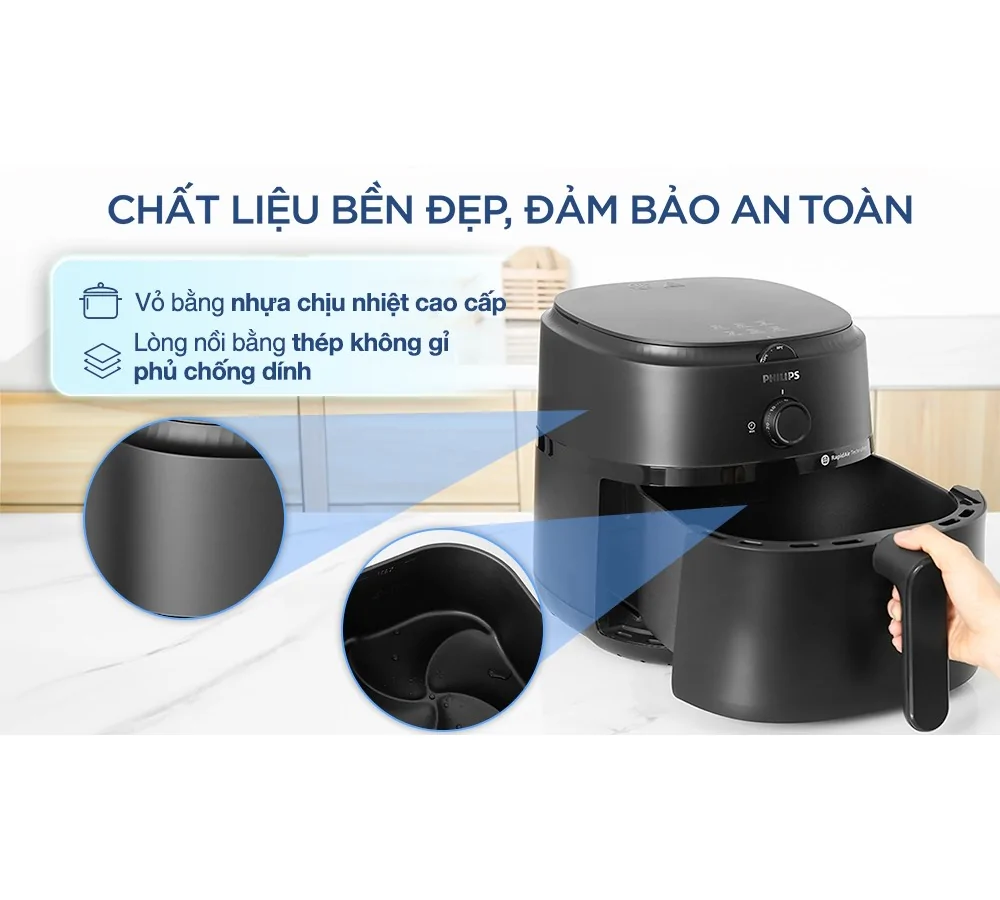 Nồi Chiên Không Dầu Philips NA130/00 6.2 Lít 6