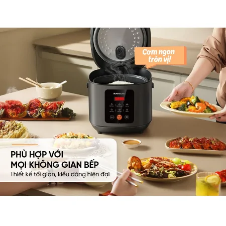 Nồi Cơm Điện Tử Sunhouse SHD8825 1.5 Lít 7