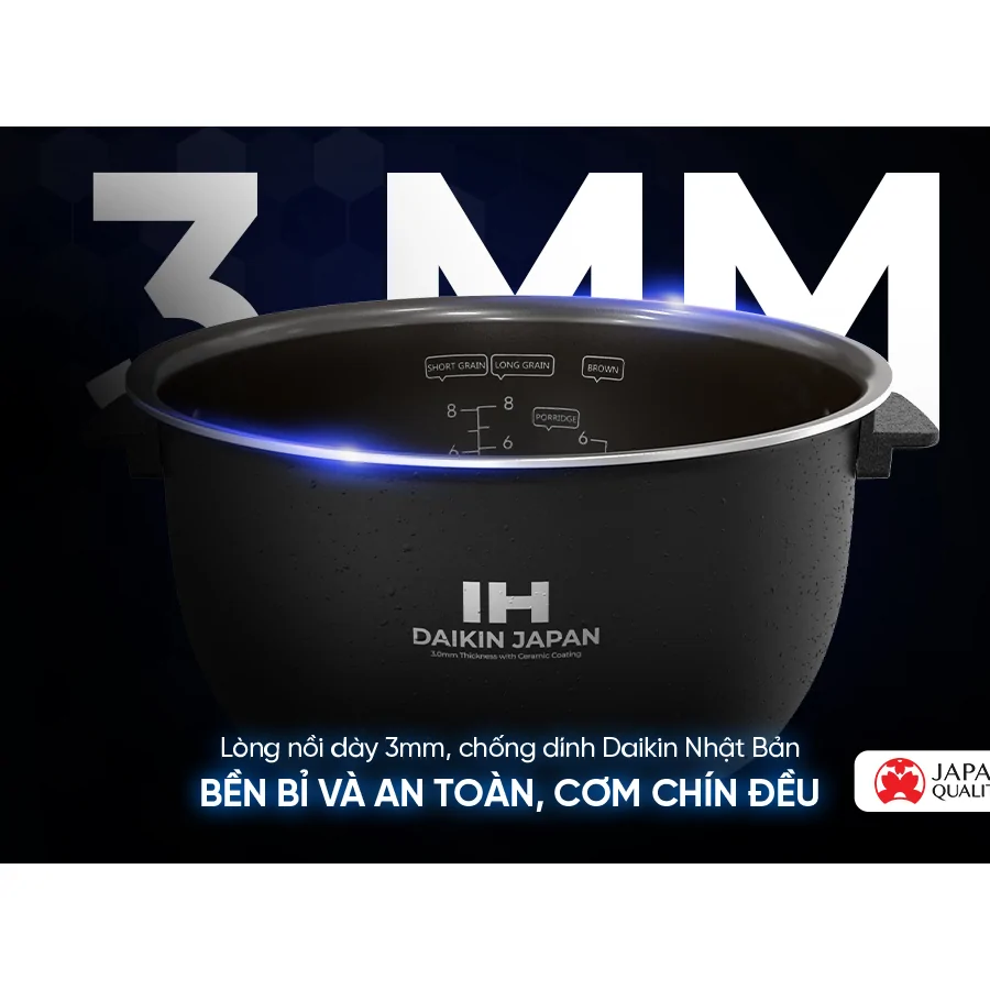 Nồi Cơm Điện Cao Tần Sunhouse Mama SHD8858 1.5 Lít 14