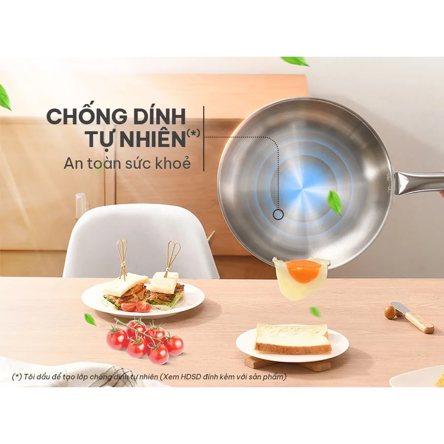 Chảo Inox Đa Lớp Sunhouse IN20M6 10