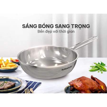 Chảo Inox Đa Lớp Sunhouse IN24M6 4