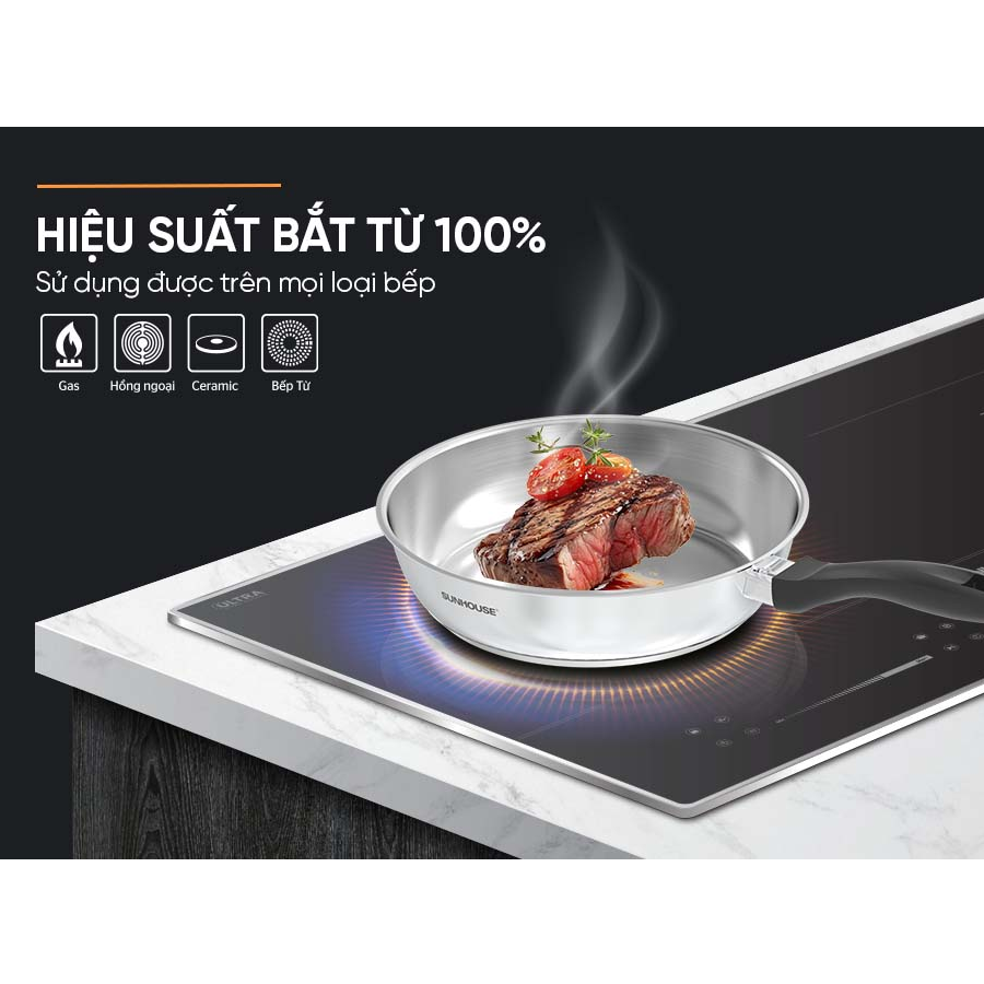 Chảo Inox Impact Sunhouse ECO IN16M3 10
