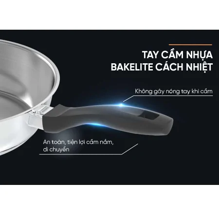 Chảo Inox Impact Sunhouse ECO IN24M3 5