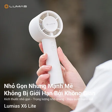 Quạt Tích Điện Lumias X6 LITE Màu Hồng 1