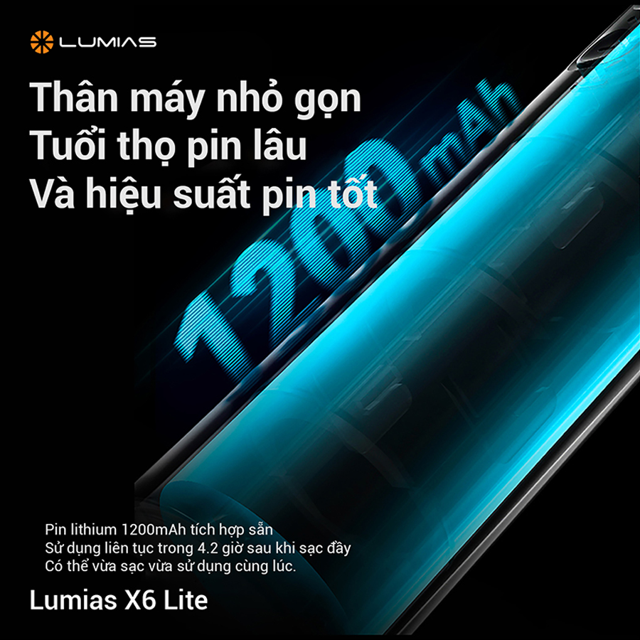 Quạt Tích Điện Lumias X6 LITE Màu Trắng 5