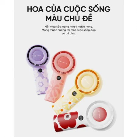 Quạt Tích Điện Lumias X6 PRO Màu Hồng 1