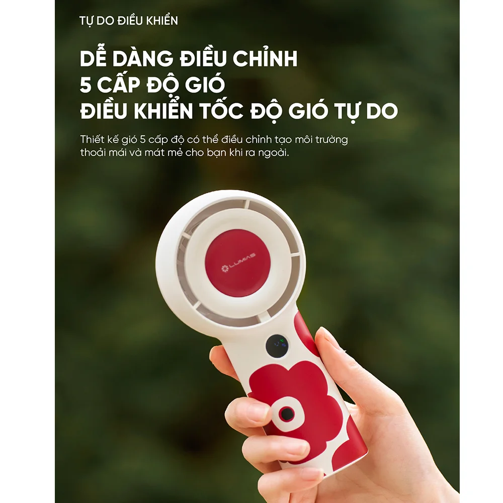 Quạt Tích Điện Lumias X6 PRO Màu Hồng 5