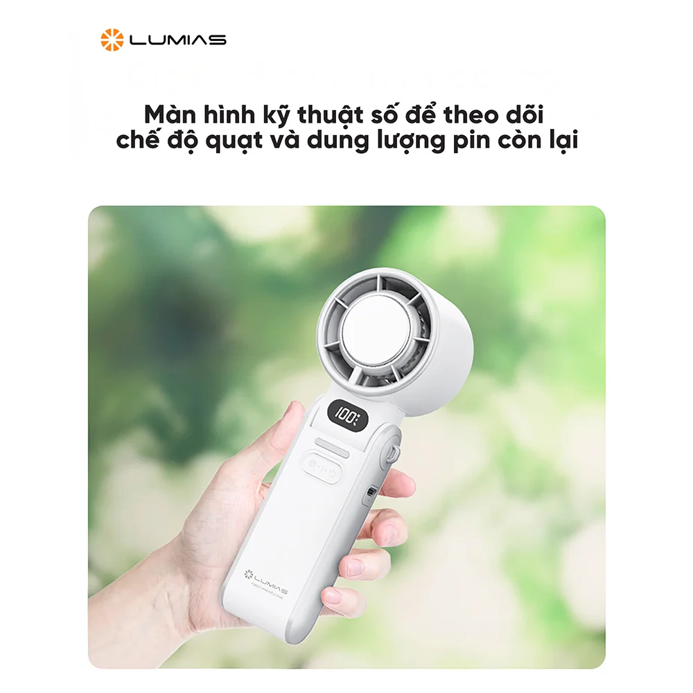 Quạt Cầm Tay Mini Có Chế Độ Làm Lạnh Lumias F3600 6
