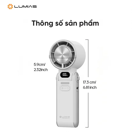 Quạt Cầm Tay Mini Có Chế Độ Làm Lạnh Lumias F3600 9